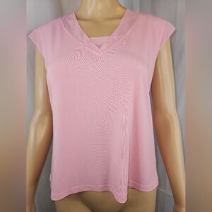 Cleo Petites Pink sleeveless blouse Size Large
